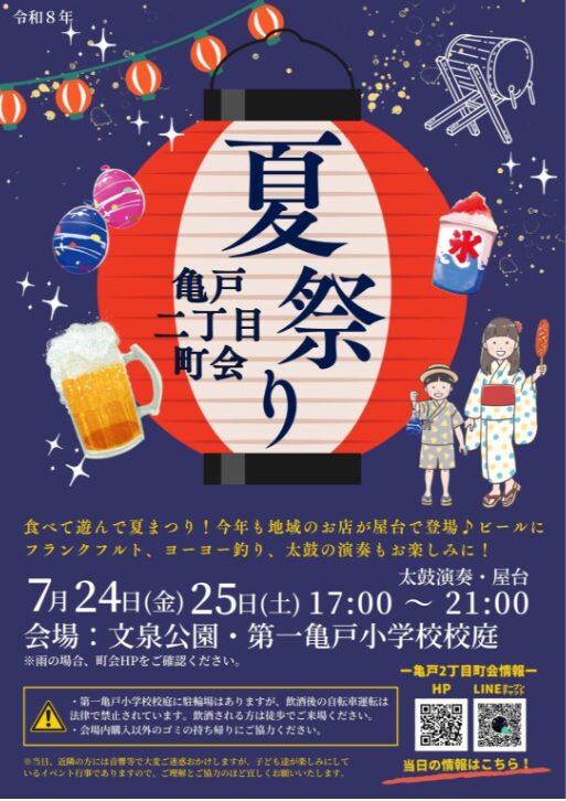 亀戸二丁目町会 夏まつりの画像