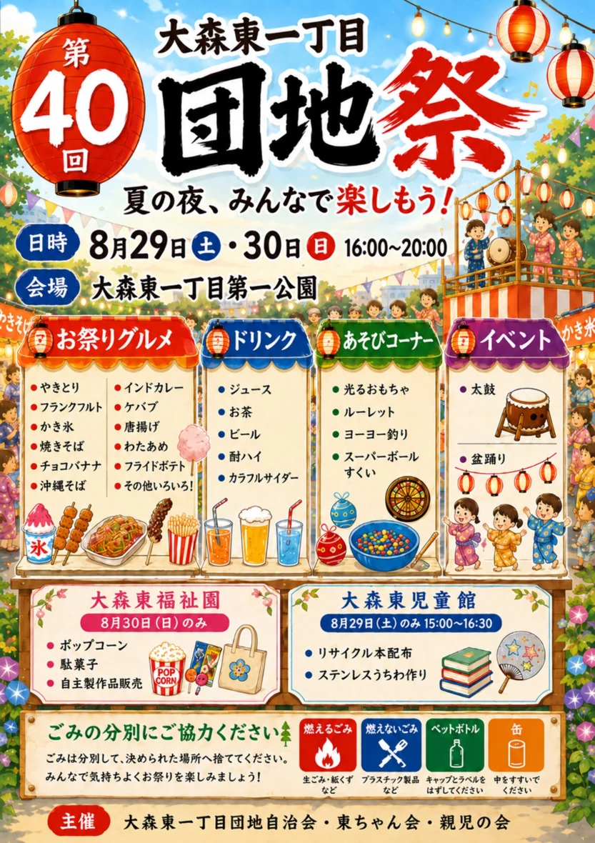 大森東一丁目団地自治会 第40回 団地祭